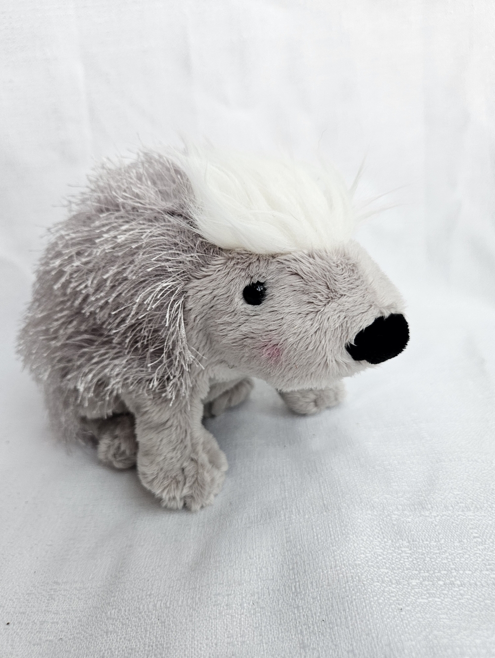GANZ Webkinz  Plush Porcupine - Light Gray & White No Code